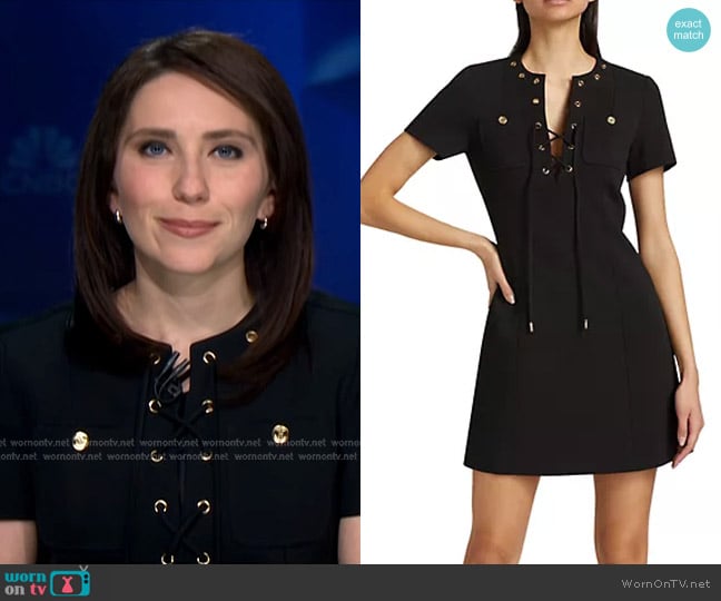 Angelica’s black lace-up dress on NBC News Daily