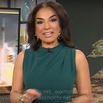 Michelle Miller’s bottle green dress on CBS Mornings