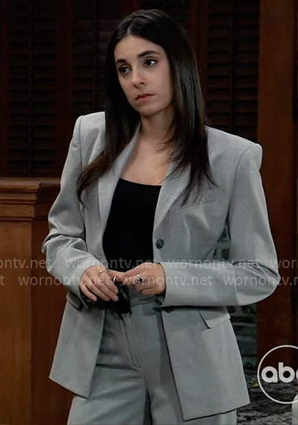 Molly's grey suit on General Hospital