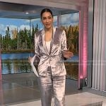 Morgan’s pink velvet blazer and pants on NBC News Daily