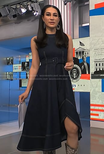 Morgan’s belted denim dress on NBC News Daily