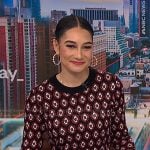 Morgan’s black printed knit dress on NBC News Daily