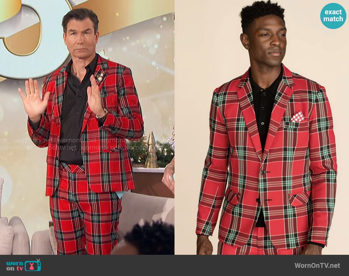 Mr Turk Windsor Tartan Blazer worn by Jerry O'Connell on The Talk