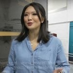 Nancy Chen’s chambray button down shirt on CBS Mornings