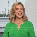 Natalie’s green cable knit cardigan on The Talk