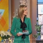 Natalie’s green suit and black star blouse on The Talk