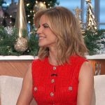 Natalie’s red button front dress on The Talk