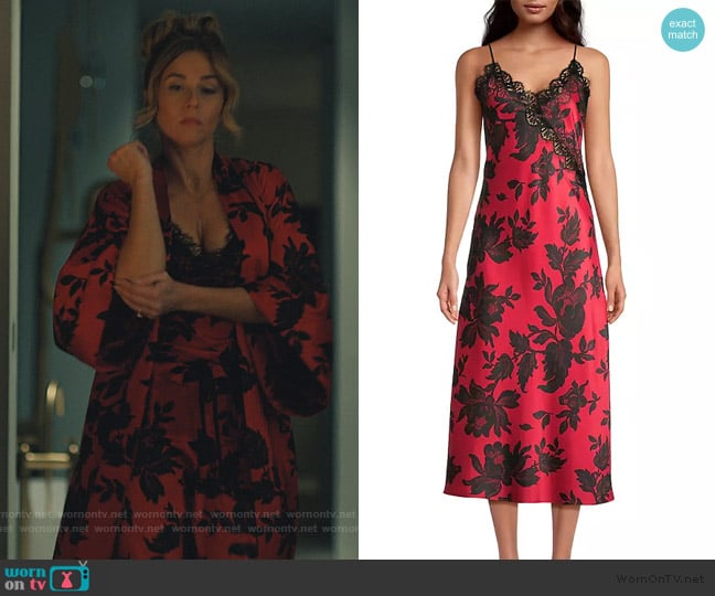 Natori Mantilla Printed Slip Dress worn by Margo Starling (Linda Cardellini) on No Good Deed