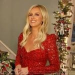 Nicky Hilton’s red embellished dress on Access Hollywood