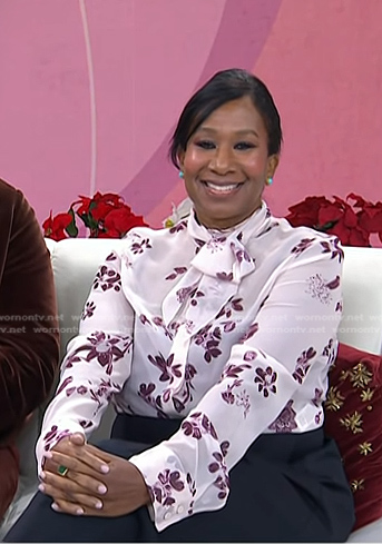 Nicole Avant’s pink floral blouse on Today