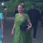 Nicole’s leaf sheer caftan dress on Paris and Nicole The Encore