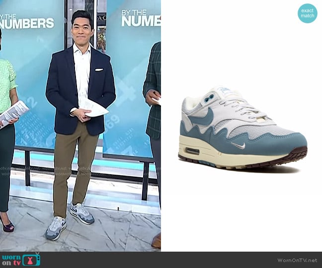 Brian Cheung’s blue and grey sneakers on Today