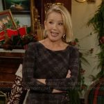 Nikki’s grey plaid dress on The Young and the Restless