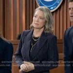 Nina’s pinstripe blazer on General Hospital