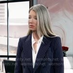 Nina’s pinstripe blazer on General Hospital