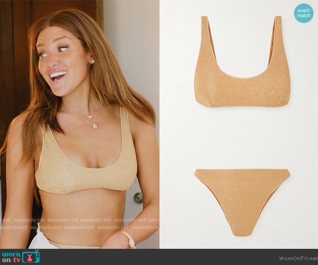 Oseree Lumière metallic bikini worn by Brynn Whitfield on The Real Housewives of New York City