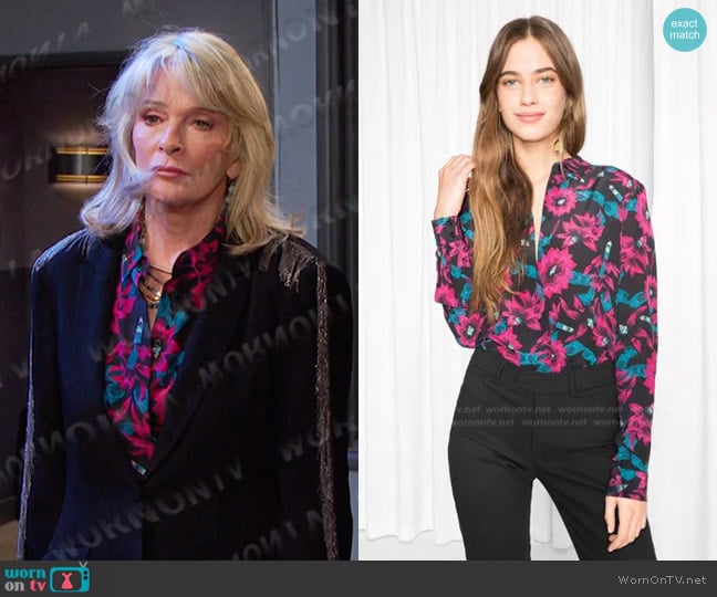 & Other Stories Silk Shirt worn by Hattie Adams (Deidre Hall) on Days of our Lives