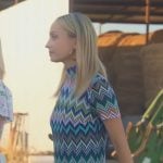 Nicole’s chevron stripe mini dress on Paris and Nicole The Encore