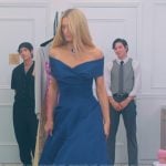 Paris’s navy off shoulder gown on Paris and Nicole The Encore