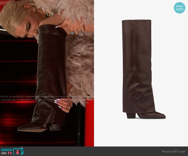 Paris Texas Jane Fold Over Boot worn by Gwen Stefani on The Voice