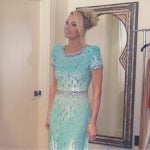 Paris’s turquoise sequin embellished gown on Paris and Nicole The Encore