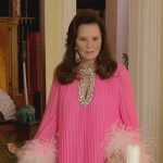 Patricia’s pink feather trim dress on Southern Charm