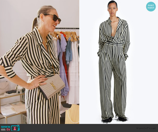 Petar Petrov Heat Wave Blouse worn by Jenna Lyons on The Real Housewives of New York City