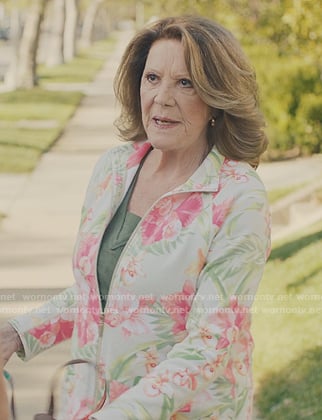 Phyllis’s floral print jacket on No Good Deed