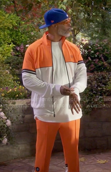 Poppa's orange and white track suit on Poppas House