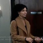 Portia’s camel coat on General Hospital