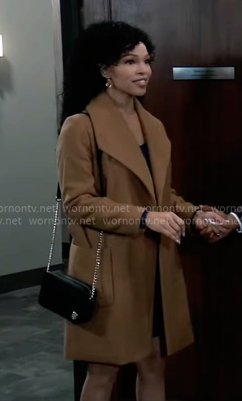 Portia's camel coat on General Hospital