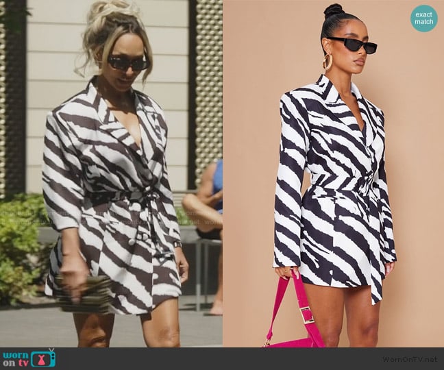 Karen’s zebra stripe blazer dress on RHOP