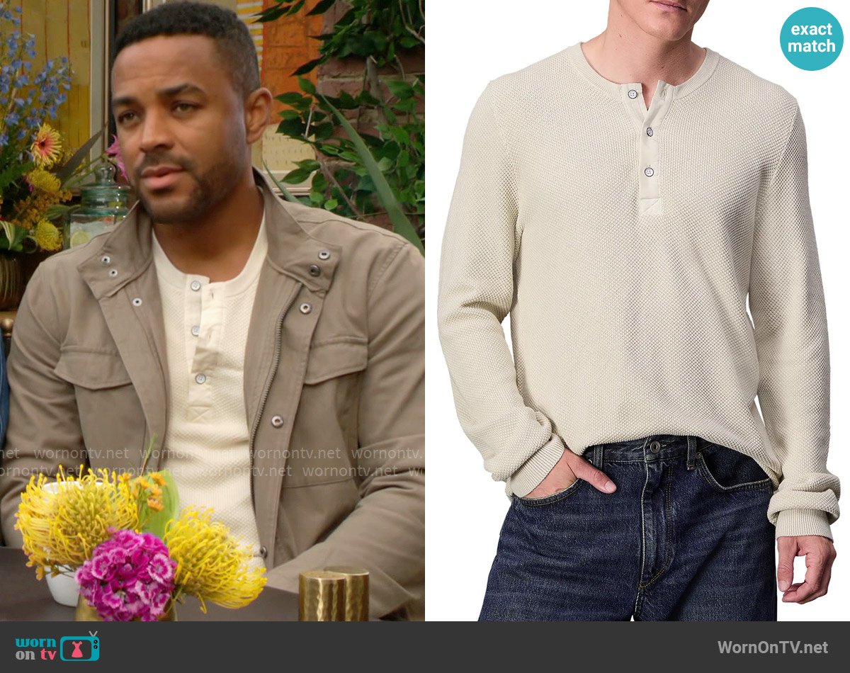 Rag and Bone Dexter Henley worn by Nate Hastings (Sean Dominic) on The Young and the Restless