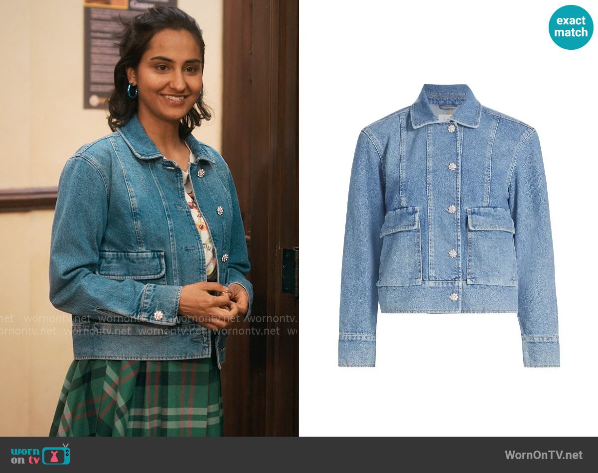 Rails Bianca Jacket worn by Bela Malhotra (Amrit Kaur) on The Sex Lives of College Girls