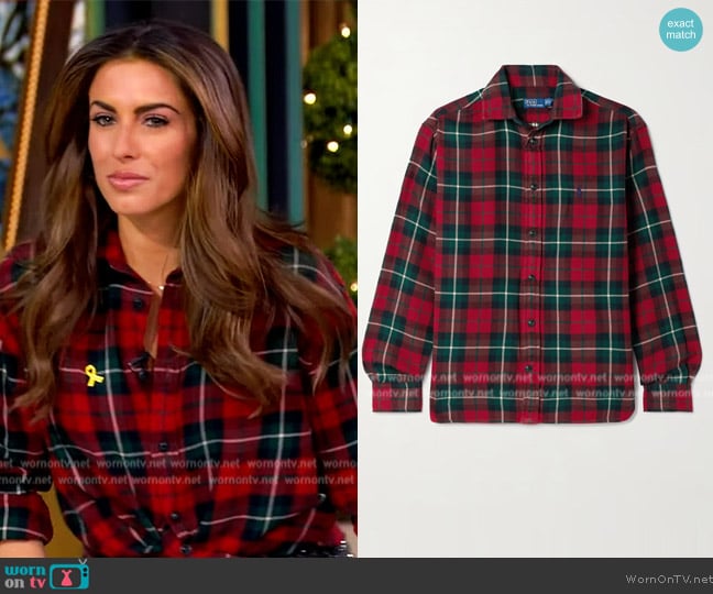 Ralph Lauren Ramsey checked cotton-flannel shirt worn by Alyssa Farah Griffin on The View