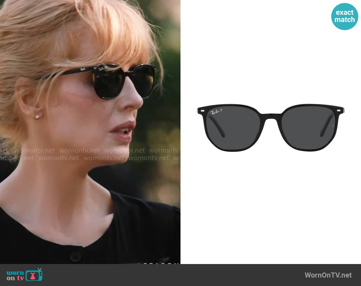 Ray Ban 54mm Polarized Square Sunglasses worn by Beth Dutton (Kelly Reilly) on Yellowstone