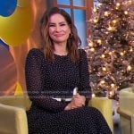 Rebecca’s black polka dot dress on Good Morning America