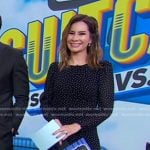 Rebecca’s black polka dot dress on Good Morning America