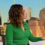 Rebecca’s black leather belt on Good Morning America