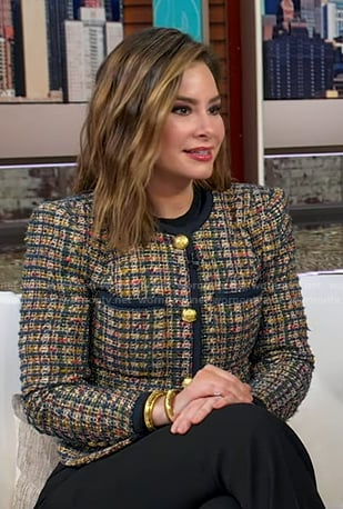 Rebecca's tweed jacket on Good Morning America