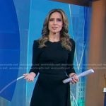 Rhiannon’s black tie waist knit dress on Good Morning America