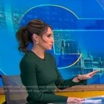 Rhiannon’s green ribbed knit dress on Good Morning America