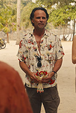 Rick's Mexico print shirt on The White Lotus Season 3