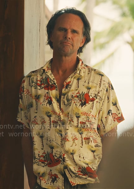 Rick's Mexico print shirt on The White Lotus