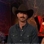 Riley Green’s denim western shirt on The Voice