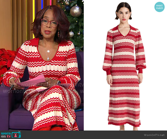 Rixo Piper Dress worn by Gayle King on CBS Mornings