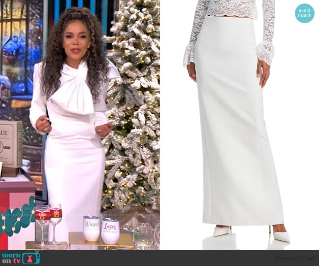 Ronny Kobo Issa Column Skirt worn by Sunny Hostin on The View