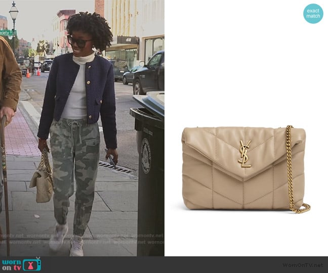 Saint Laurent Puffer Toy quilted leather shoulder bag worn by Venita Aspen on Southern Charm