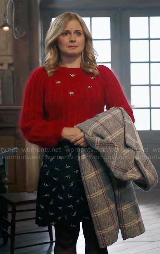 Sam's red sweater with bows on Ghosts