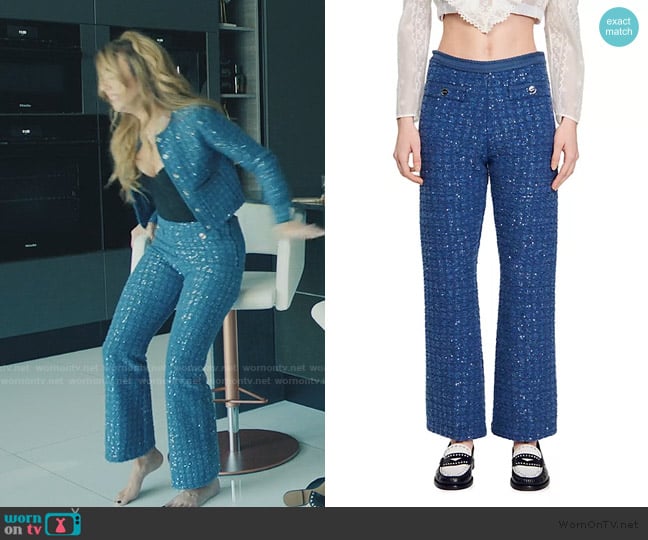 Sandro Decorative Knit Trousers worn by Margo Starling (Linda Cardellini) on No Good Deed